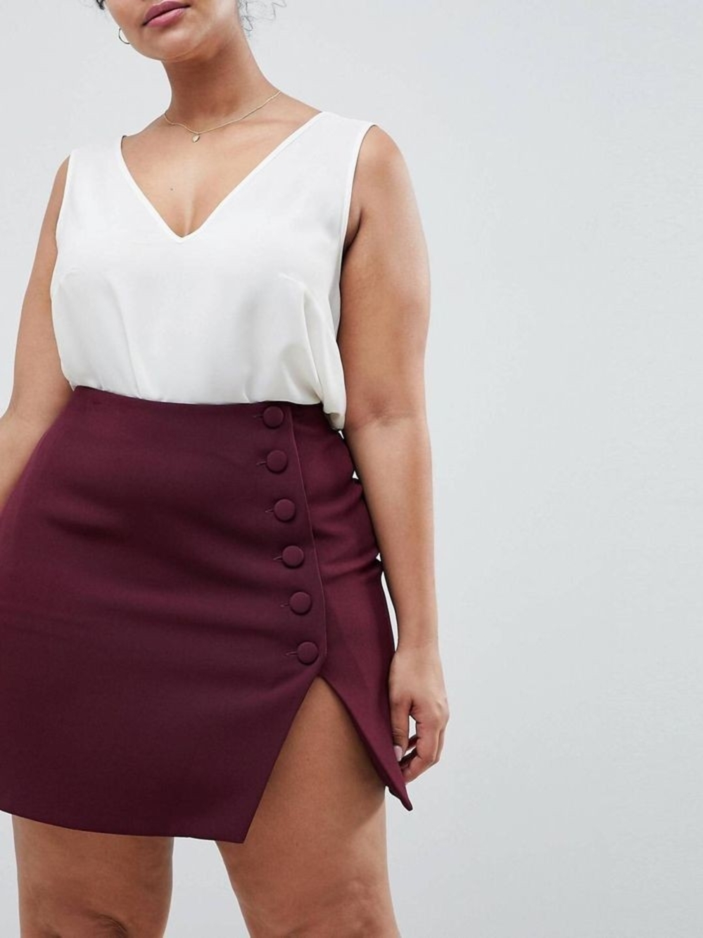 ASOS Plum Pencil Skirt - Deep Berry Tone